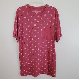 Sunday Work Clothes Red Dog Print Tee Shirt  XL